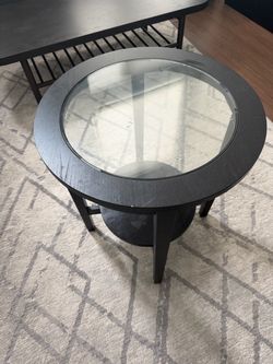 FREE Round Glass-Top Side Table