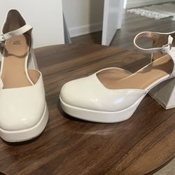 White Heels Size 9.5