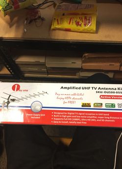 Amplified UHF TV Antenna Kit