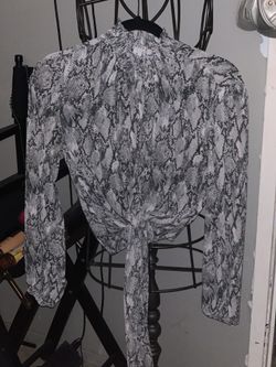 Snake Skin Design Long Sleeve Top