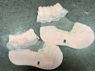 Pink Sheer Baby Socks