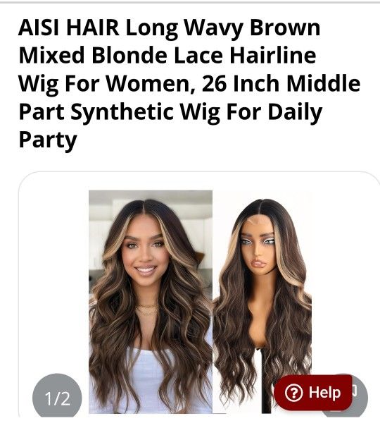Aisi wavy synthetic wig