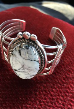 Hand made silver native Americans bracelet