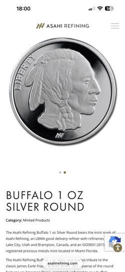 1oz Buffalo Silver coins