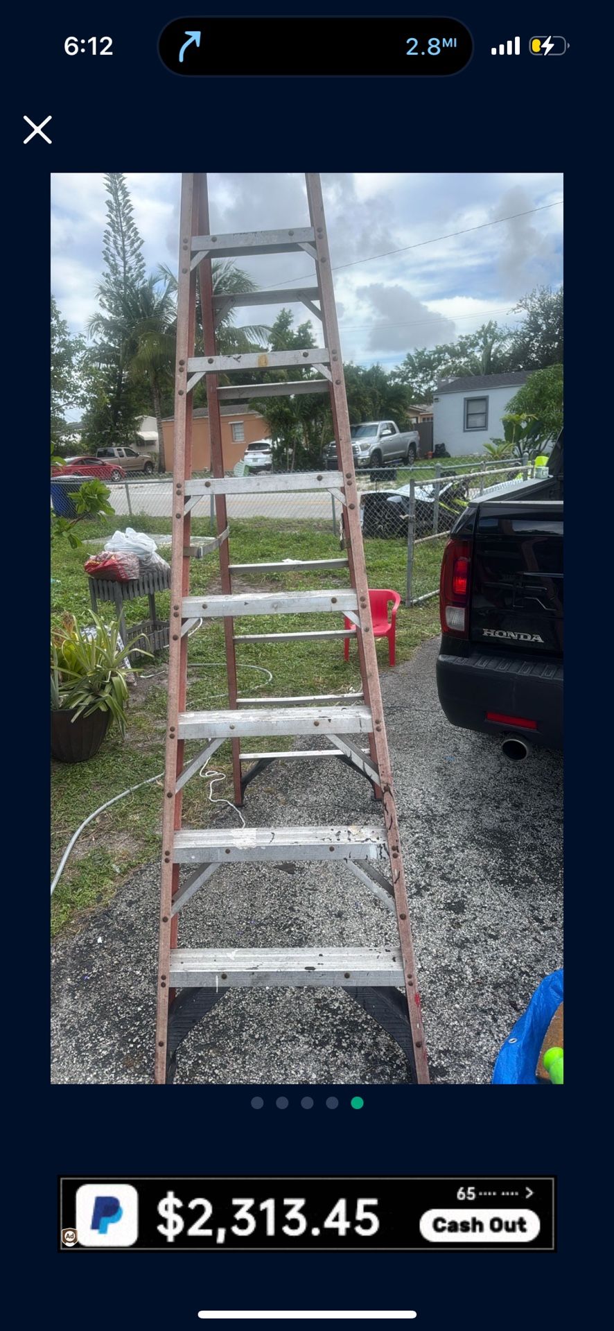 8’ Foot Werner Ladder fiberglass