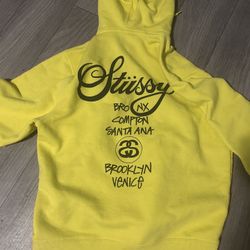 Stussy World Tour RARE Pullover Hoodie Size M