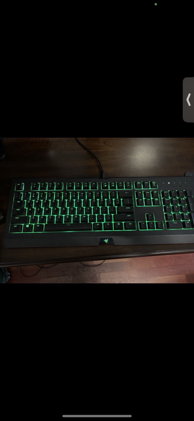 Razor keyboard and Logitech mouse LED