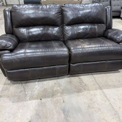 Genuine Leather Sofa - Double Electric Recliner - 2pcs - Deep Seating   Delivery Available 
