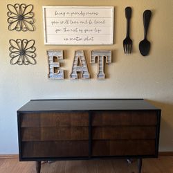 Black Mid-Century Dresser