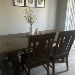 World Market Leona Wood Farmhouse Extension Dining Table