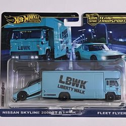 Hot Wheels Team Transport Nissan Skyline 2000GT R LBWK Fleet Flyer 