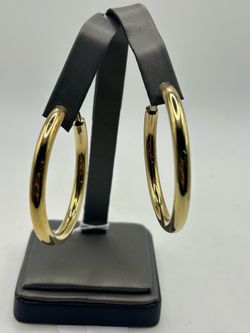 14k yellow gold hoops