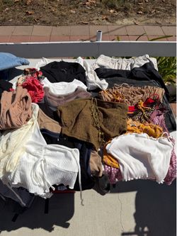 Women’s tank tops, crop tops, and shorts