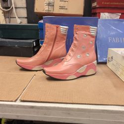 Fabulova Pink Platform Boots Size 37