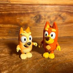 Rusty The Dog Action Figure Bluey Moose Toys - 2.5" Lot Of 2