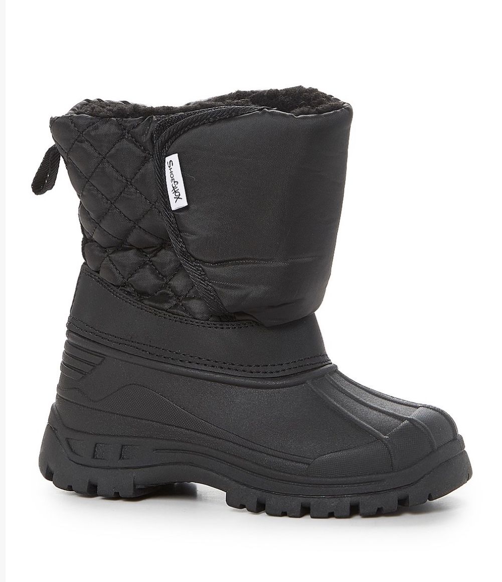 Black Quilted Snow Boots 