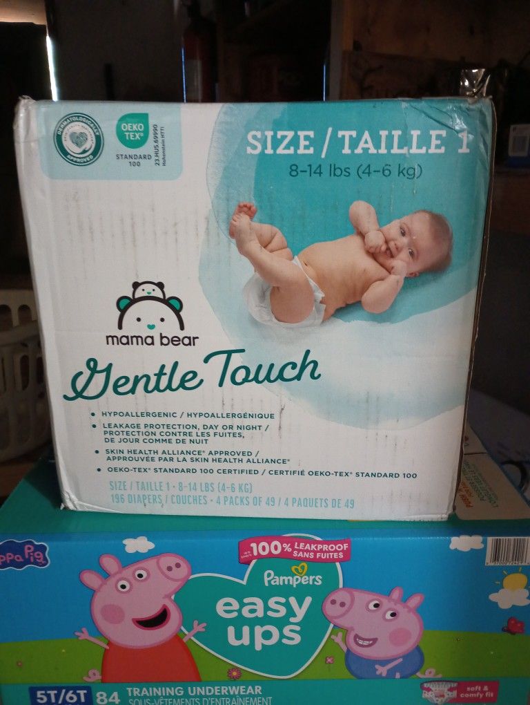 Gentle Touch Diapers Size 1 $196 Count $20