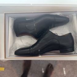 Christian Louboutin Greggo Flat Oxford — Black Calf Leather | Size 43 (US 10)