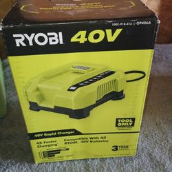 RYOBI 40 Volt Charger New In Box
