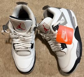 Nike air Jordan retro white cement 4 basketball sneakers size 10