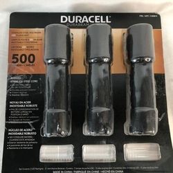 "As is" Duracell 500 Lumen LED Flashlight, 3 Pack