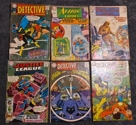 Detective comics action comic justice league comic lot