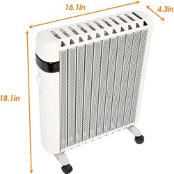 1500W Portable Space Heaters Adjustable Thermostat Room Heater with Overheat Protection & Tip-Over Protection for Indoor Use