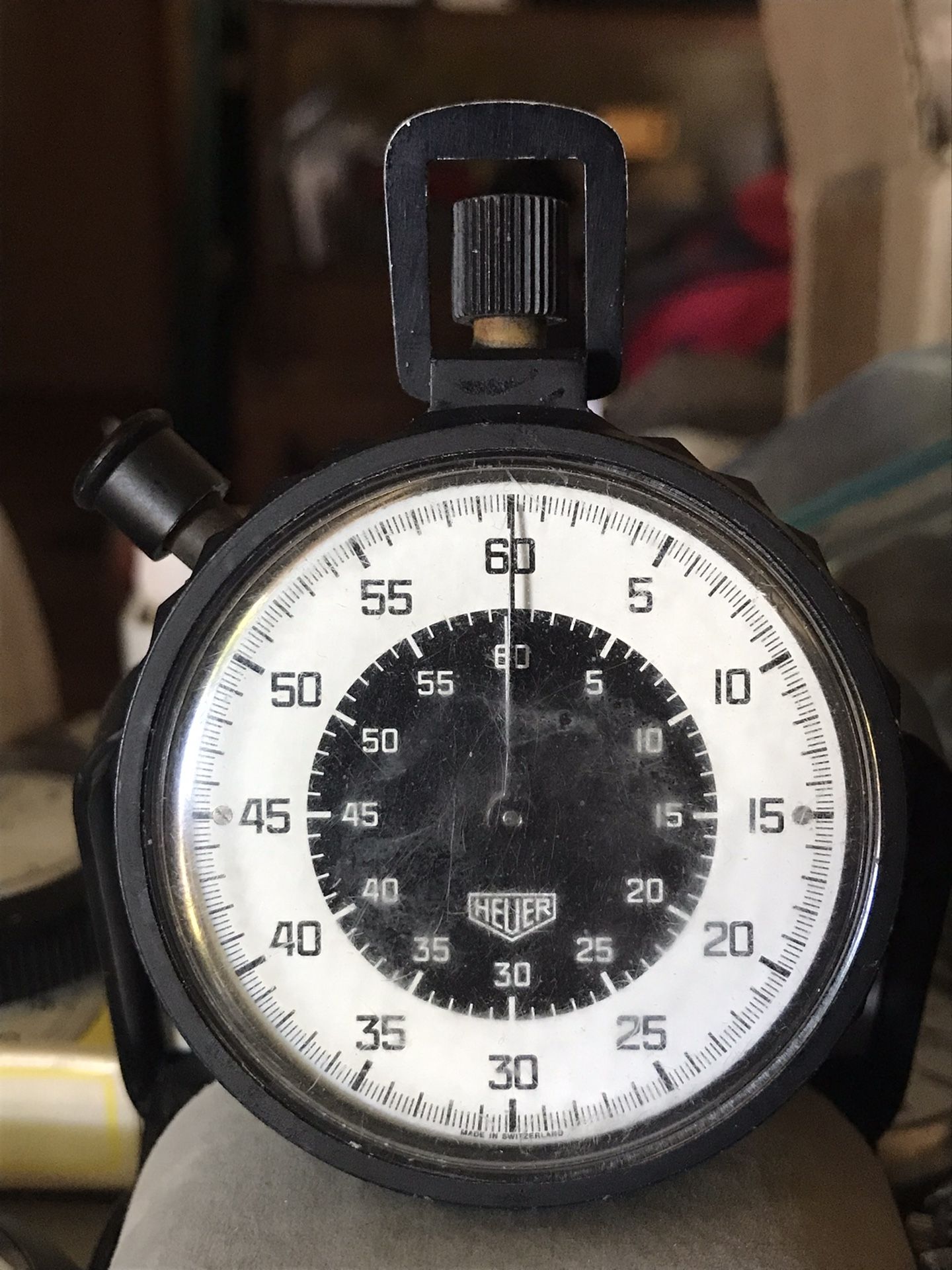 Vintage Heuer Military Manual-Wind Stopwatch