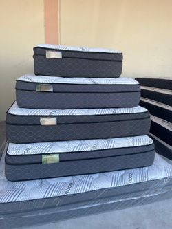 Colchones white bamboo pillow top all size available