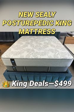 NEW SEALY POSTUREPEDIC KING MATTRESS