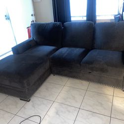 Dark Grey Cotton Couch 