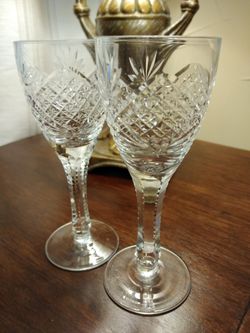 Tall Crystal shot glasses set of 2