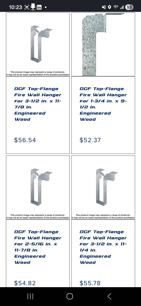 12 Inch Top Wall Flange