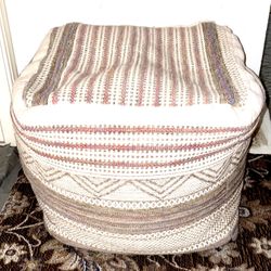 Cute Natural Colored Pouf/Hassack/Footrest/Ottoman