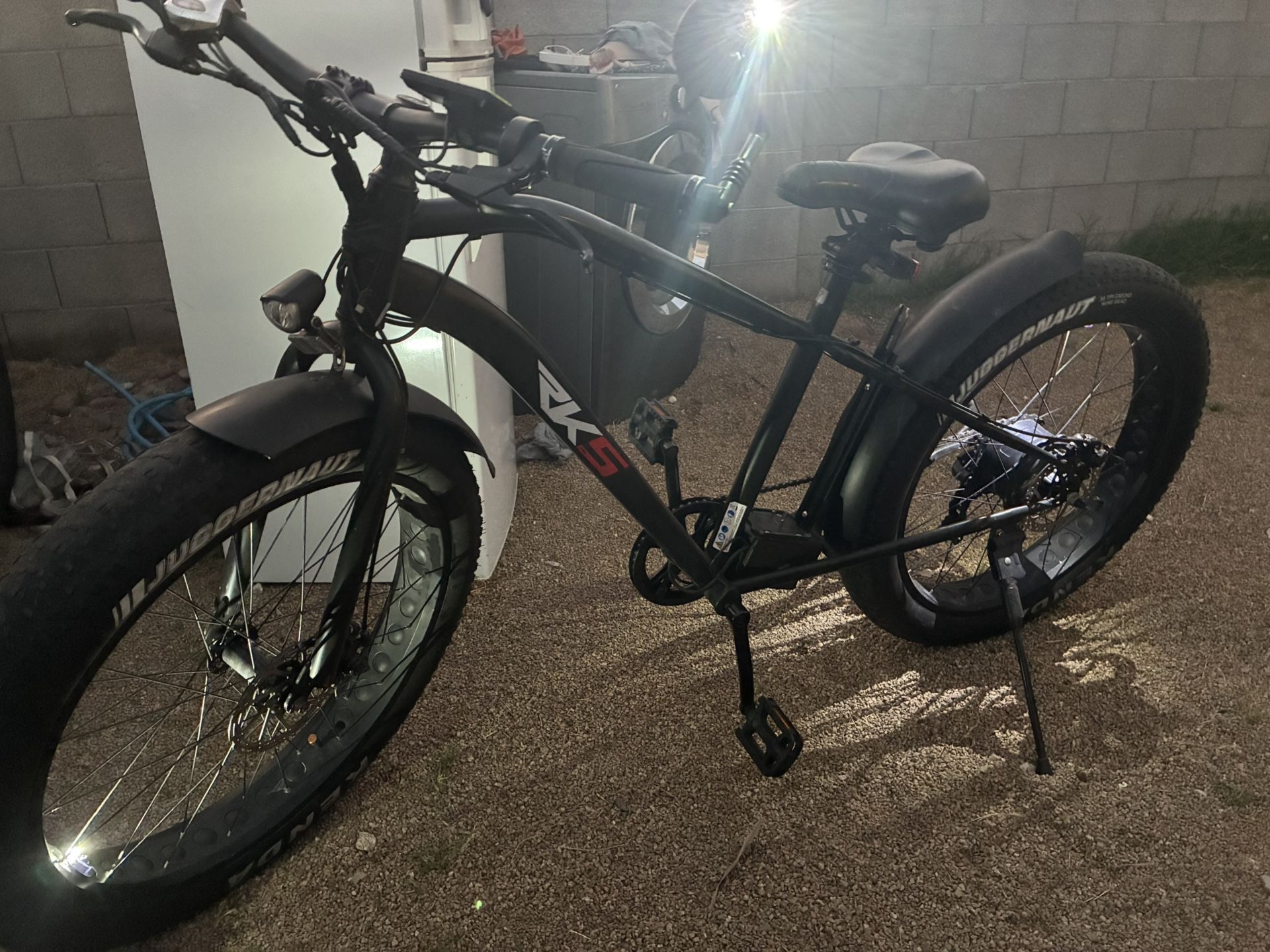 RKS Ebike with 750W Motor, Electric Bike for Adults, 48V 14.5Ah Battery, 26'' Fat Tires, LCD Display, Front and Rear LED Lights, 7-Speed Gears