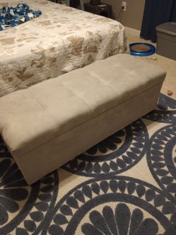 Gray Storage bench