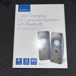 INSIGNIA Color Changing 2.0 Computer Speakers With Bluetooth!