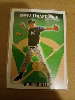Derek Jeter 1992 Draft Pick Topps