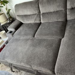 FUTON  L SECTIONAL WITH STORAGE