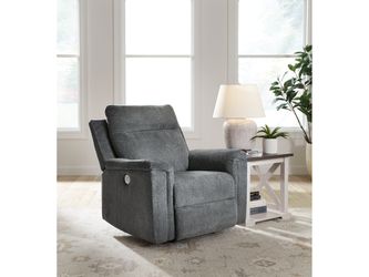 Barnsana Gravel Micro Chenille Power Recliner