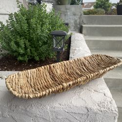 Natural Hand Woven Basket Decorative Fruit Plate Pantry Storage Woven Bread Basket Home Organizer