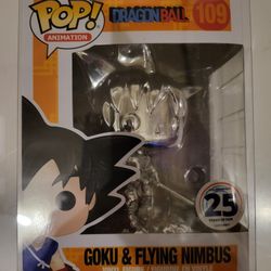 Funko Pop #109 Goku & Flying Nimbus (Chrome) - Never Opened