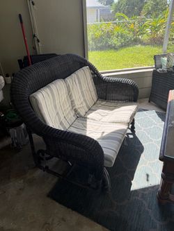 Outdoor Rocker Loveseat