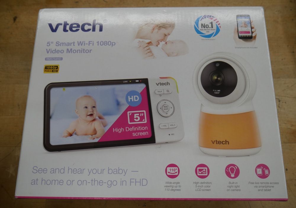 VTech 5" Smarty Wi-Fi 1080p Full HD Video Monitor - RM5754HD new  