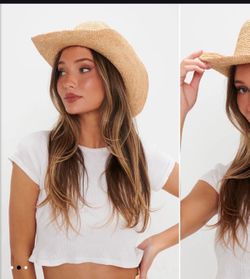 Raffia Cowboy Hat ~ Natural