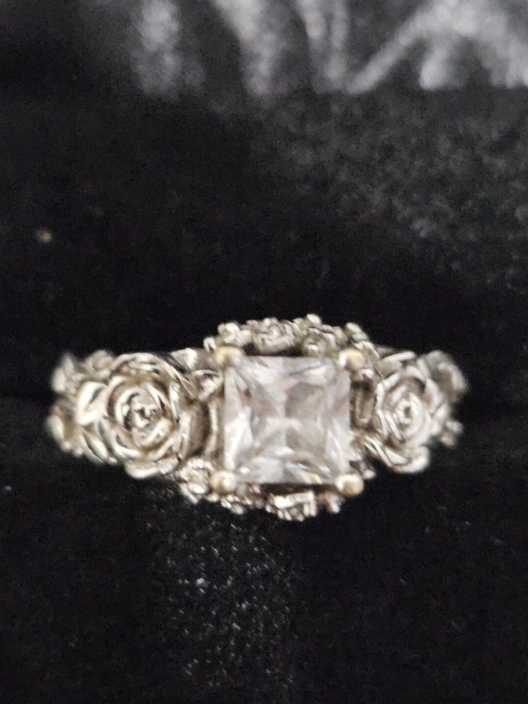 Princess Cut White Gold Engagement Ring