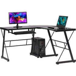 Black Glass Desk