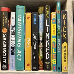 Late Elementary/Early Middle School Books Kicked, Linked, Float, Unplugged, Rules, Vanishing act, Seabiscut, Home of the brave, INTERSTELLAR INVASION,