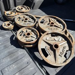 2” Olympic Weight Plates 2.5lb-45lb (.80/Pound)