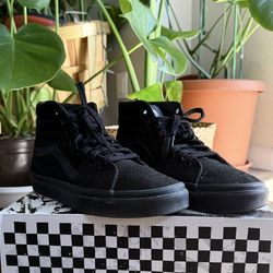 Black Blackout Vans Sk8-Hi Shoes